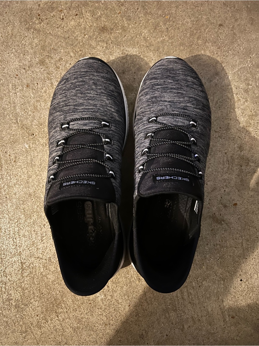 Skechers Dark Gray Heather Slip-On Athletic Sneakers
